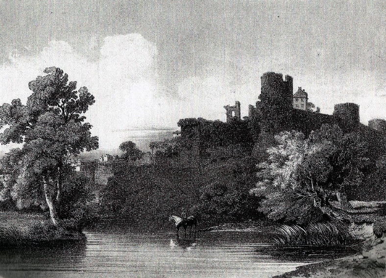 Lithograph Chateau de Montaigu after the Battle of Montaigu Vendee wars