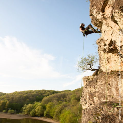 Pierre Blanche rock climbing Mervent