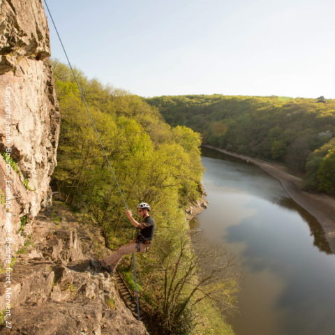 Pierre Blanche rock climbing Mervent