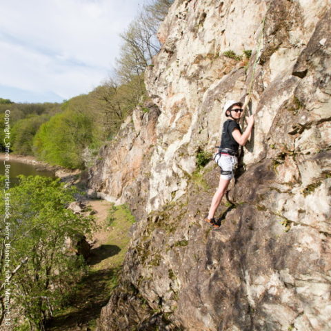 Pierre Blanche rock climbing Mervent