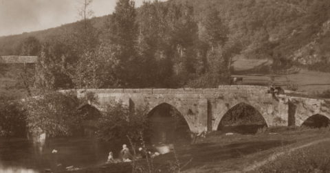 Vieux pont des Ouillères in the Mervent Forest