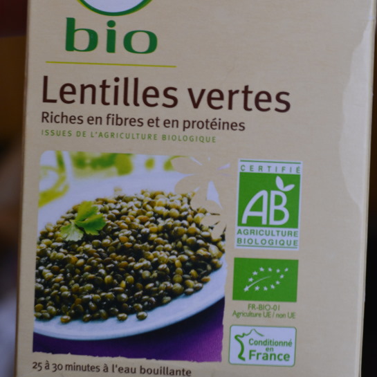 organic green lentils super U