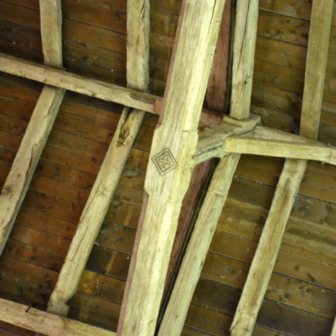 Prieurie de Grammont in Saint Prouant in the Vendée church ceiling