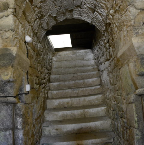 stairs to the crypte of Curzon in the Vendee