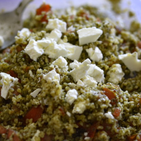 tabouleh and feta salad
