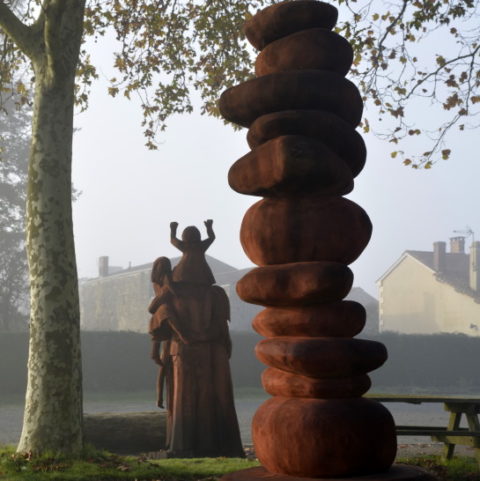 Sculptures-Foussais-Payre from the chainsaw sculpting contest in the vendee